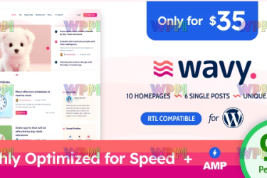 Wavy – 下载适用于 WordPress 的现代轻量级博客主题