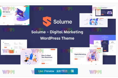 Solume - Digital Marketing WordPress Theme 数字营销 WordPress 主题-主题派