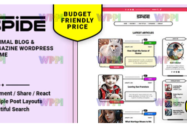 Spide 博客和杂志 WordPress 主题-主题派