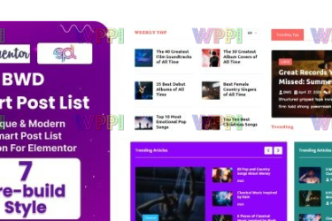 BWD Smart Post List Elementor Addon 插件