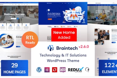 Braintech v2.6.0 - 技术与 IT 解决方案 WordPress 主题